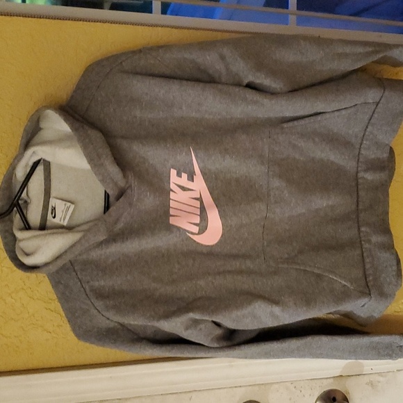 Nike Tops - Nike grey hooded sweatshirt junior size XL
